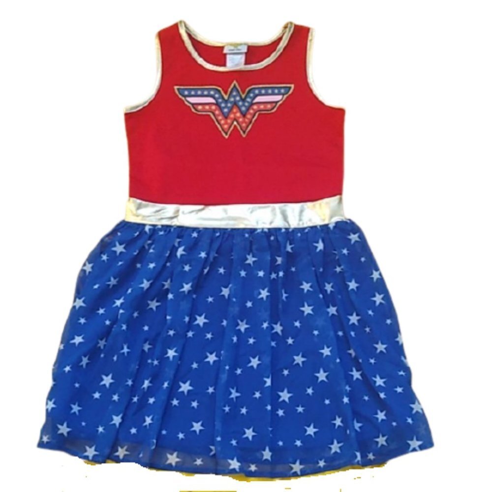 Girls Wonder Woman Costume Dress Pajamas, size Medium 10/12